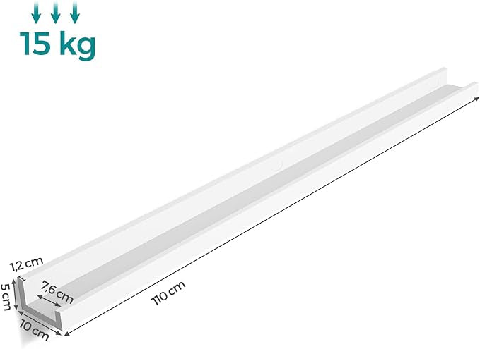 Zwevende Wandplank – Fotoplank – 110 cm Wit