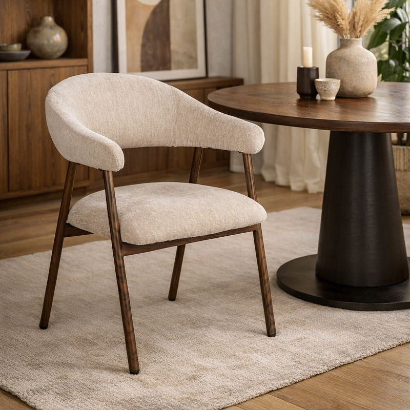 Eetkamerstoel Scandi - Set van 2 – Scandinavisch Ontwerp - Tan