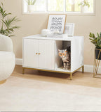 Moderne Kattenbakkast - Stijlvolle Meubelkast - Verborgen Kattenbak met Krabmat