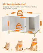 Moderne Kattenbakkast - Stijlvolle Meubelkast - Verborgen Kattenbak met Krabmat