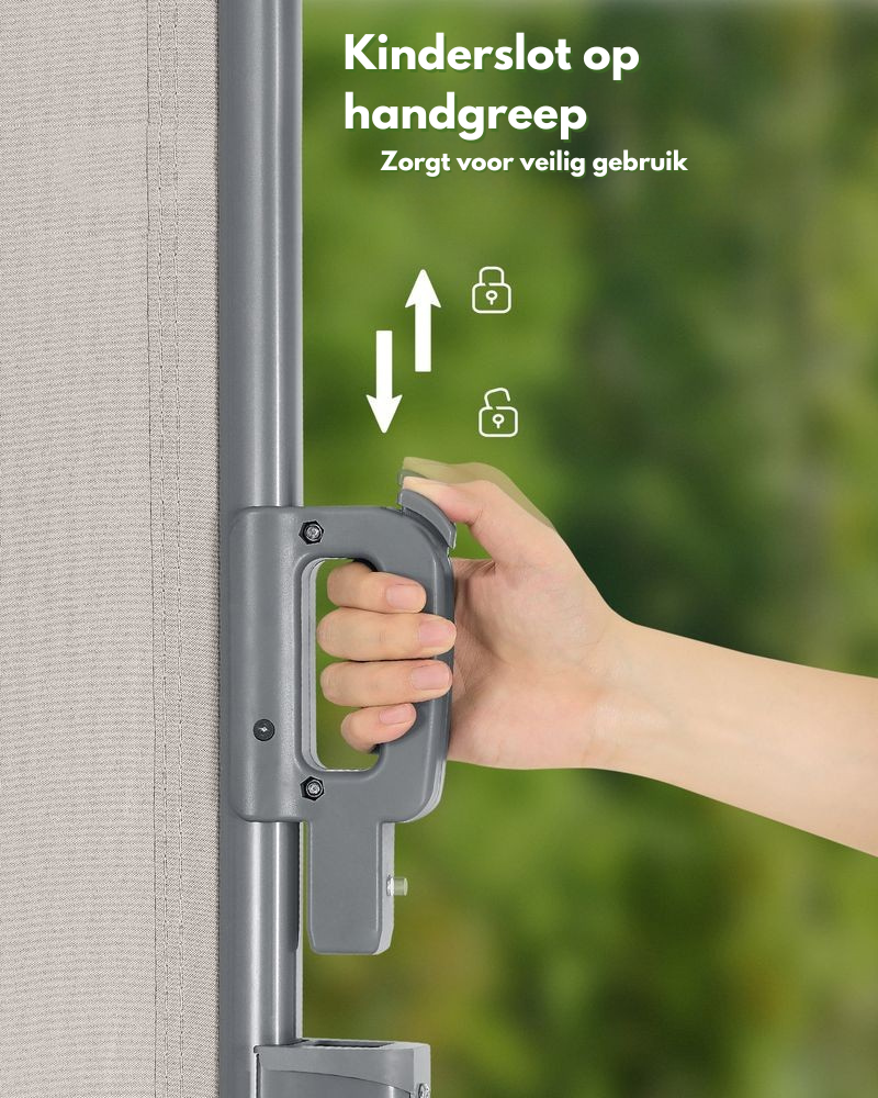 Tuinscherm / Zijzonnescherm Voor Balkon & Terras – Aluminium / Taupe
