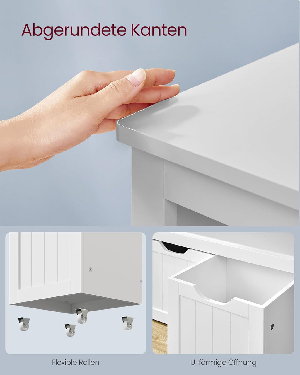 Kinderkast met Opbergboxen en Wielen – Speelgoedkast 72 cm – Wit