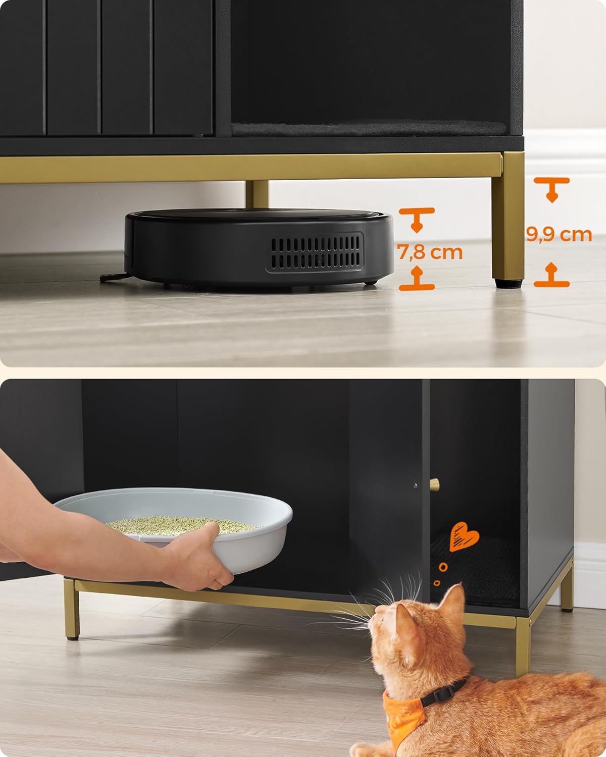 Moderne Kattenbakkast - Stijlvolle Meubelkast - Verborgen Kattenbak met Krabmat