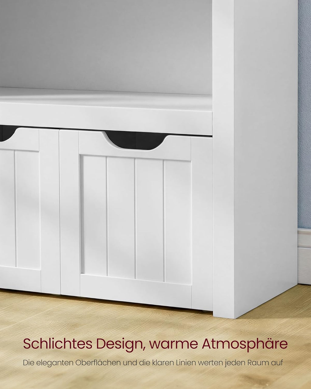 Kinderkast met Opbergboxen en Wielen – Speelgoedkast 72 cm – Wit