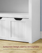 Kinderkast met Opbergboxen en Wielen – Speelgoedkast 72 cm – Wit