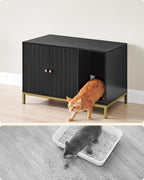 Moderne Kattenbakkast - Stijlvolle Meubelkast - Verborgen Kattenbak met Krabmat