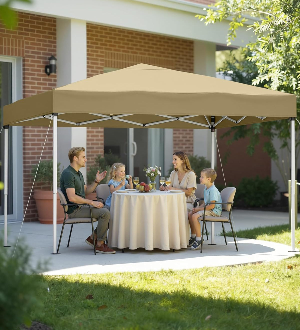 Partytent 3 x 3 m – Opvouwbare Partytent – Tuinpaviljoen – Zonbescherming – Licht Regenbestendig – Draagbaar