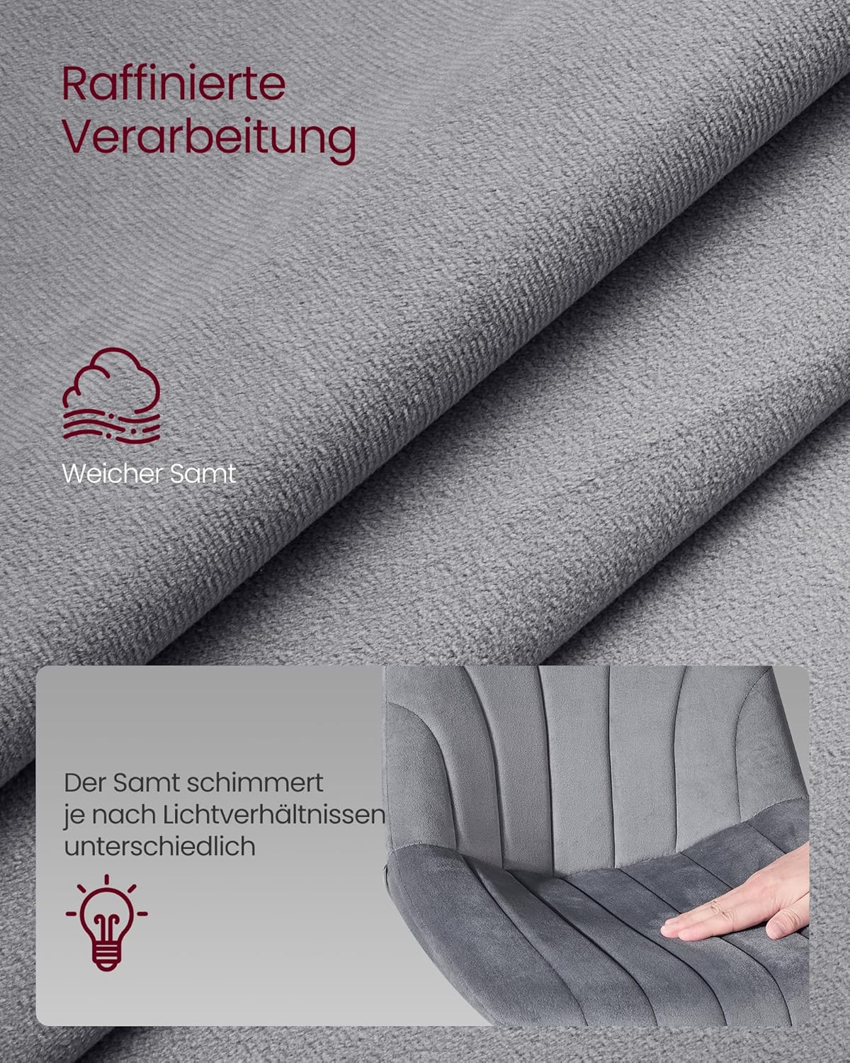 Fluwelen Barkrukken Set van 2 – In Hoogte Verstelbaar & 360° Draaibaar – Met Rugleuning En Voetsteun