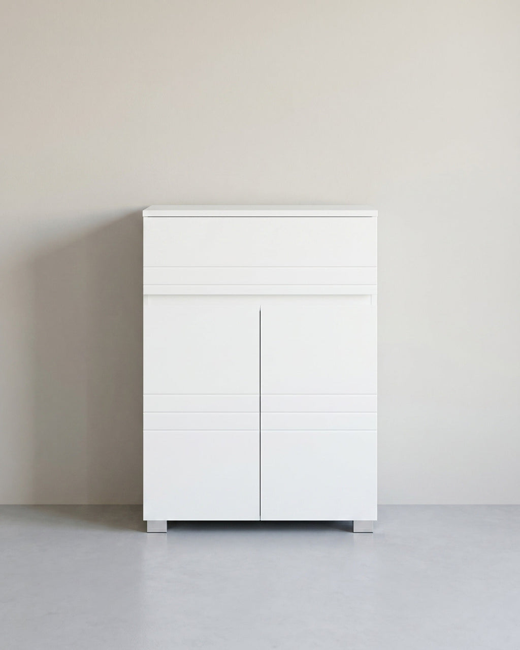 Badkamerkast met Opbergruimte - Moderne Bijzetkast - 60x80x30 cm - Wit