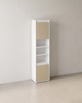 Hangende Badkamerkast – Wit & Natuurlijk Beige – 30 x 40 x 160 cm