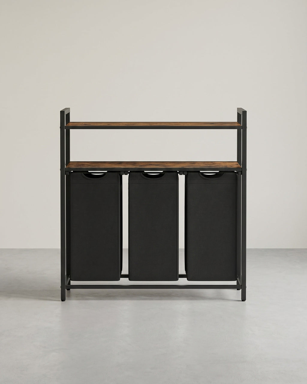 Wasmand en 2 Opbergplanken - Ideaal voor Wasgoed en Badaccessoires
