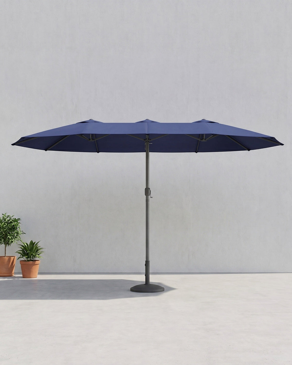Dubbele Parasol 460 x 270 cm - Extra Groot met UV-Bescherming en Zwengel