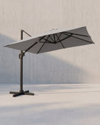 Zweefparasol 290 x 290 cm – 360° Draaibaar – Verstelbare Hellingshoek – UPF 50+ – Met Standaard En Beschermhoes