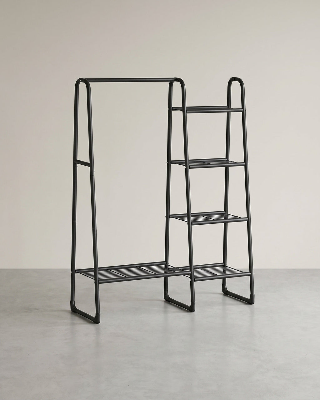 Kledingrek – 5 planken – Stalen frame – Maximale draagkracht 70 kg – 40 x 101,7 x 153,3 cm