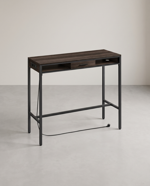 Bartafel met Schuiflade en USB-Aansluitingen - Bijzettafel met Stopcontact - Haltafel