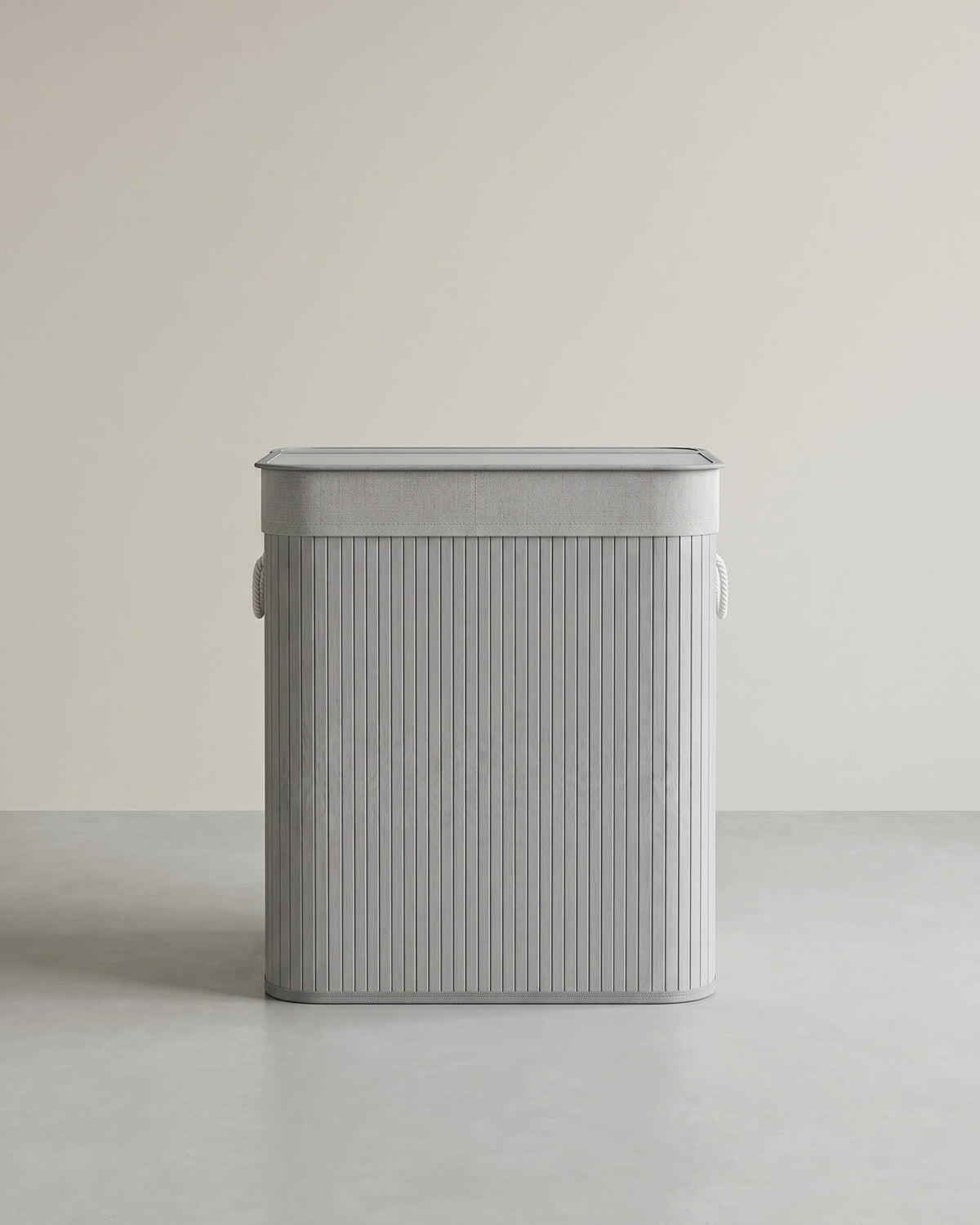 Bamboe Wasmand met Deksel en 3 Vakken - 150 Liter