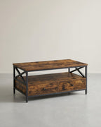 Salontafel met 2 Laden - Verstelbare Poten - 100 cm Breed