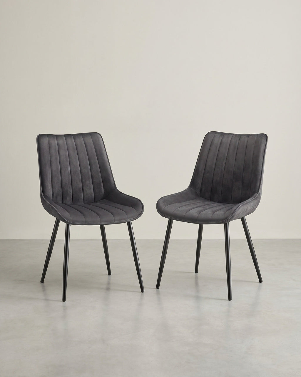 Eetkamerstoel Set Van 2 – Ergonomisch Ontwerp – Comfortabele Bekleding – Stalen Poten