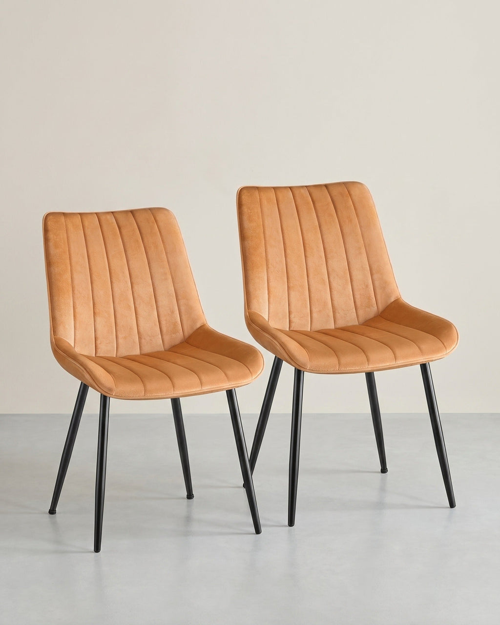 Eetkamerstoel Set Van 2 – Ergonomisch Ontwerp – Comfortabele Bekleding – Stalen Poten