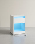 Moderne Nachtkast met LED-Verlichting en Stopcontacten - USB-aansluiting