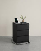 Bijzettafel met Oplaadstation - Nachtkastje met USB-aansluiting - Kastje met Stopcontact