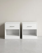Bedkasten – Nachtkastje – Set van 2 – Bijzettafel – Met Lade – Open Vak