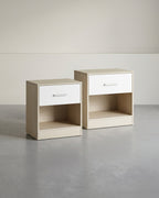 Bedkasten – Nachtkastje – Set van 2 – Bijzettafel – Met Lade – Open Vak