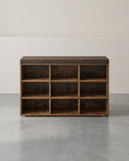 Opbergkisten – Schoenenbank met Opbergruimte – 9 Vakken – Verstelbare Planken – 30,3 x 78,5 x 48 cm – Spaanplaat – Schuim – Linnenlook Bekleding – Max. Belastbaarheid 136 kg