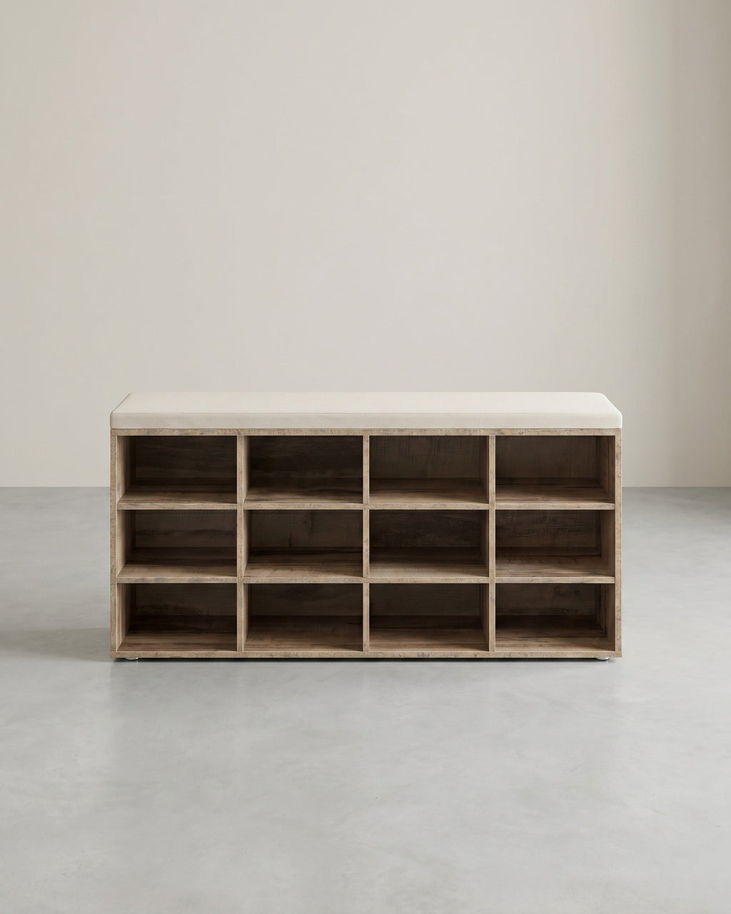 Opbergkisten – Schoenenbank met Opbergruimte – 9 Vakken – Verstelbare Planken – 30,3 x 78,5 x 48 cm – Spaanplaat – Schuim – Linnenlook Bekleding – Max. Belastbaarheid 136 kg
