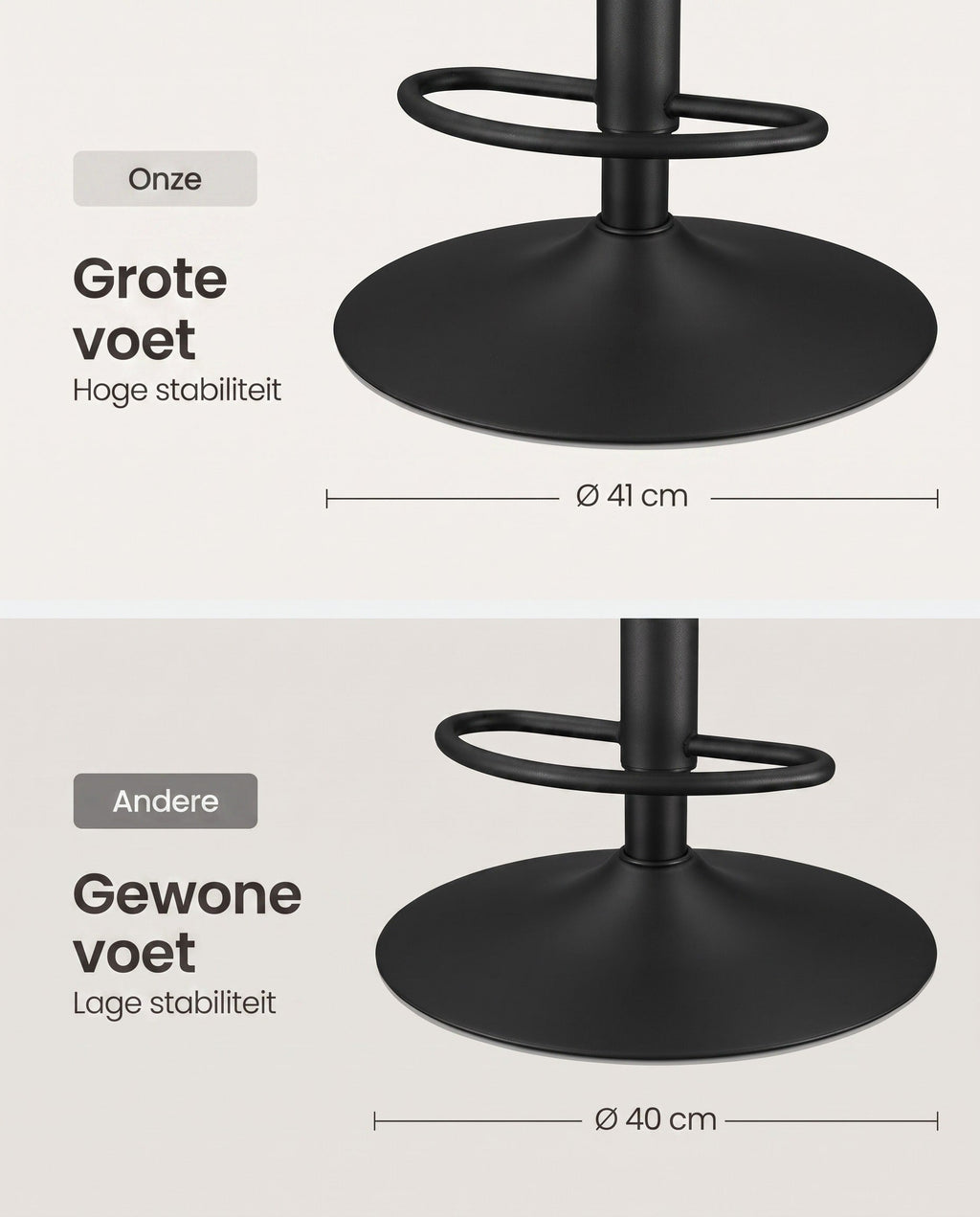 Set van 2 Barkrukken - Verstelbaar en 360° Draaibaar - Kunstleer