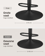Set van 2 Barkrukken - Verstelbaar en 360° Draaibaar - Kunstleer