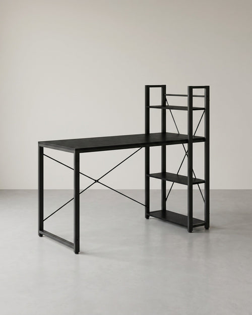 Bureau Industrieel 120 cm – Met 3 Legplanken – Links of Rechts Monteerbaar – Tot 50 kg