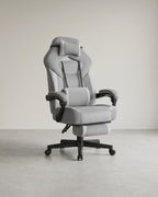 Gamestoel met Voetsteun – Ergonomisch – Kantelbaar – Extra Breed Zitvlak – In Hoogte Verstelbaar