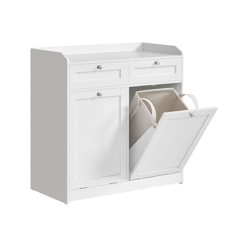 Badkamerkast met Wasmanden – 2-in-1 Opbergsysteem – Kantelbaar – 80 cm Breed