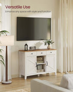Buffetkast met Veel Opbergruimte – Dressoir in Landhuisstijl – Kabelbeheer & Verstelbare Planken