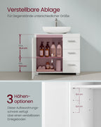 Wastafelonderkast - 30 x 60 x 64 cm - 2 Vakken - Met Plank