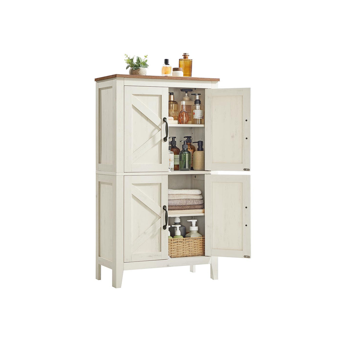 Keukenkastje – 4 lades – Verstelbare planken – Vrijstaand – 30 x 60 x 110 cm