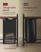 Wasmand - 2 x 46 Liter - Met Plank - 73 x 33 x 72 cm
