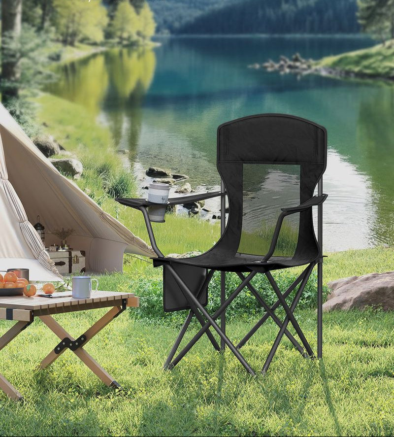 Campingstoelen Set van 2 – Opvouwbare Klapstoelen met Organizer en Bekerhouder – Draagbaar &amp; Comfortabel – 150 kg Draagvermogen