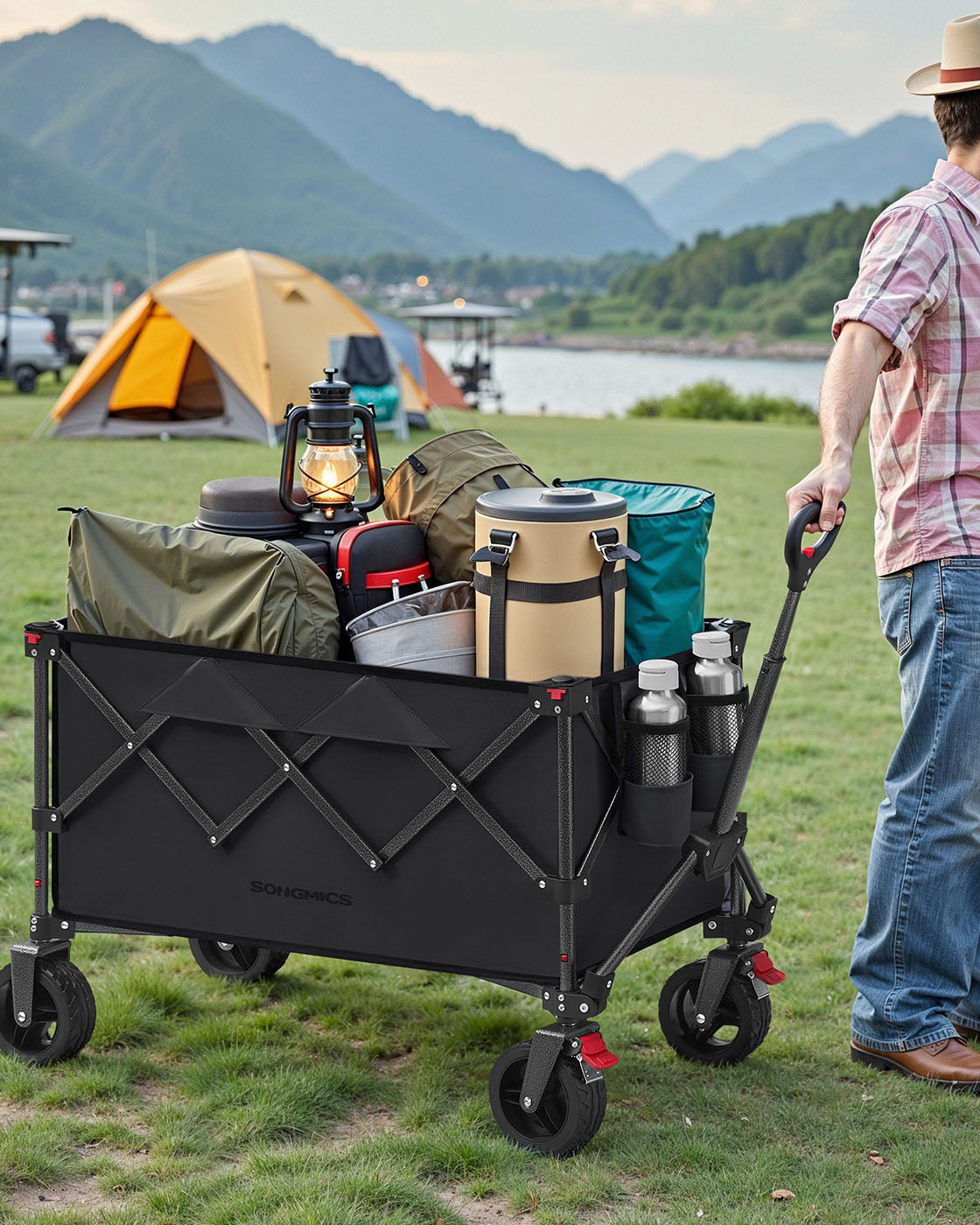 Bolderkar - Trolley – Opvouwbaar – Stalen frame