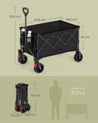 Bolderkar - Trolley – Opvouwbaar – Stalen frame