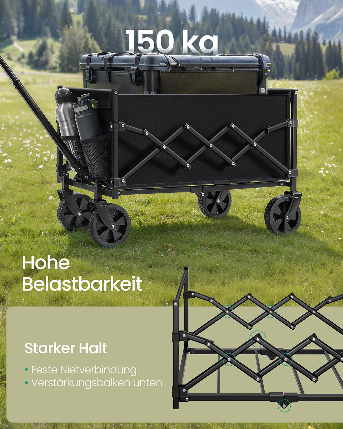 Opvouwbare Handkar - Bolderkar - Boodschappenkar