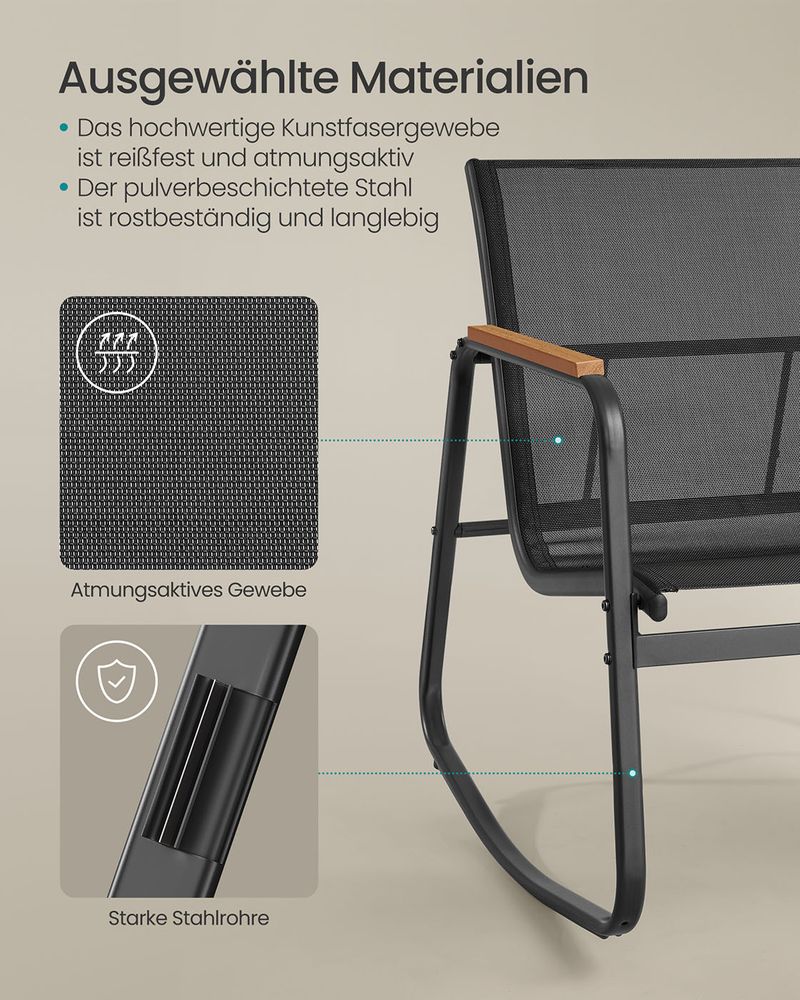 Tuinset 3-delig - Balkonset - 2 Stoelen met Bijzettafel