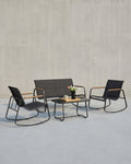 Tuinset Met 2 Schommelstoelen En Tafel - Voor Balkon Tuin Of Terras