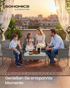 Tuinset Polyrattan - 2 Stoelen Met Tafel - Voor Terras Of Balkon