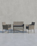 Tuinset Polyrattan - 2 Stoelen Met Tafel - Voor Terras Of Balkon