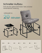 Tuinmeubelset – Balkonset Met Stoelen En Tafel – Stalen Frame – Met Dikke Kussens – Voor Balkon En Terras