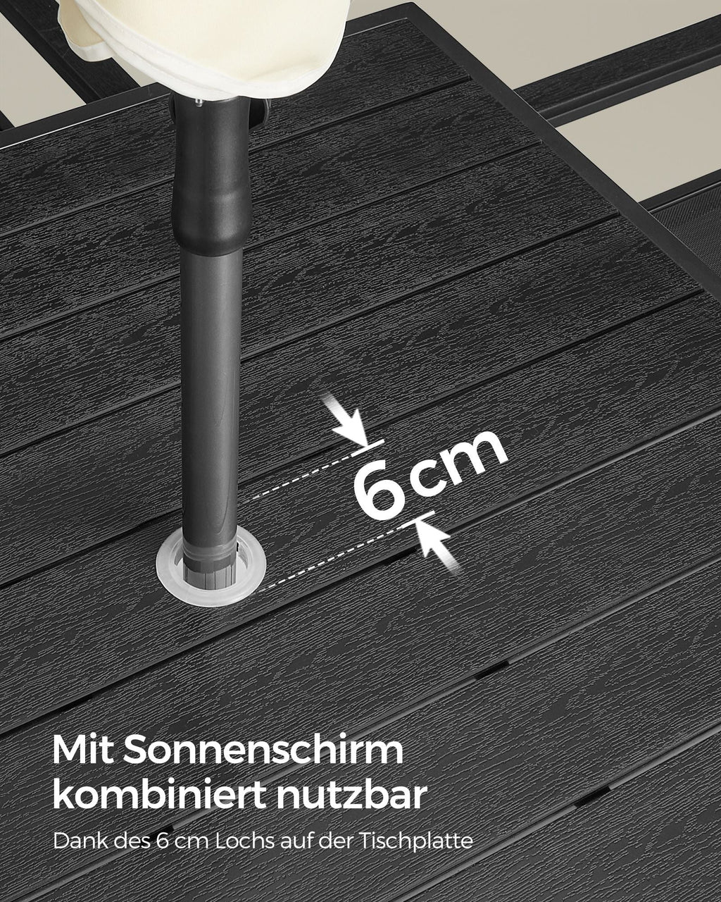 Tuinset 5-delig - 4 Tuinstoelen met Tafel - Zwart