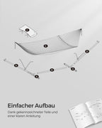 Hangmat – Metalen frame – Inclusief kussen – Draagvermogen tot 200 kg – Afmetingen frame 400 x 100 x 90 cm