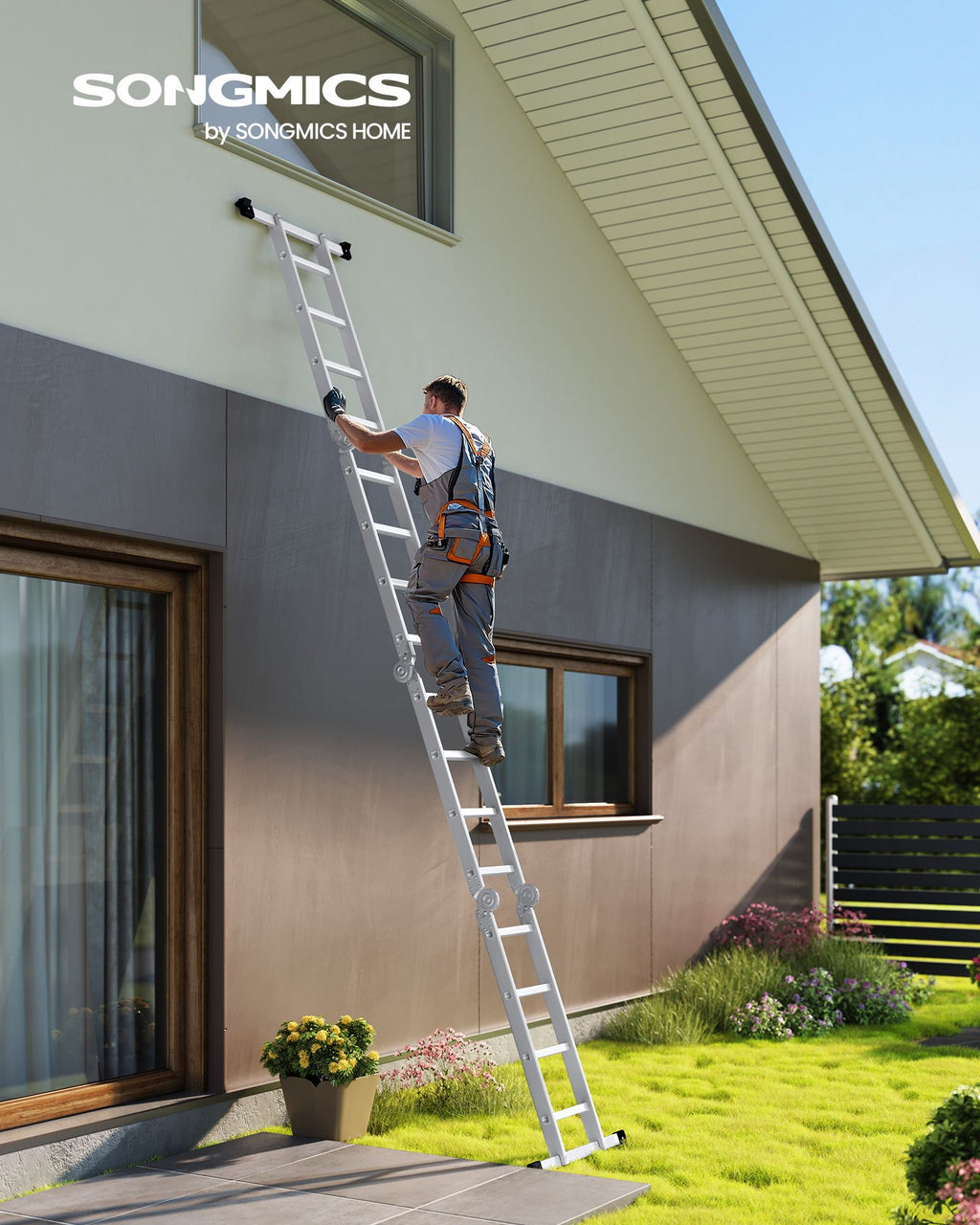 Aluminium Vouwladder - Multifunctionele Ladder - 6-in-1 Trapladder - 150 kg Draagvermogen